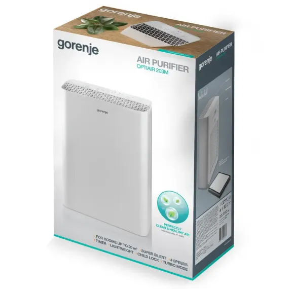 ОЧИСТИТЕЛЬ ВОЗДУХА GORENJE OPTIAIR 203M, БЕЛЫЙ