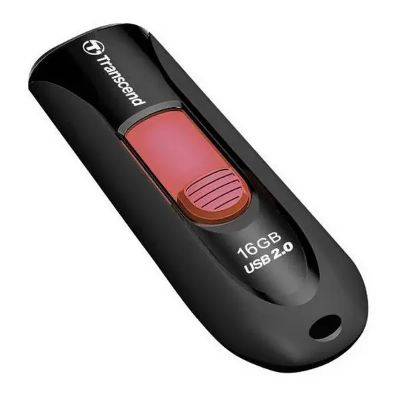 USB FLASH НАКОПИТЕЛЬ TRANSCEND JETFLASH 590, 16ГБ, ЧЁРНЫЙ