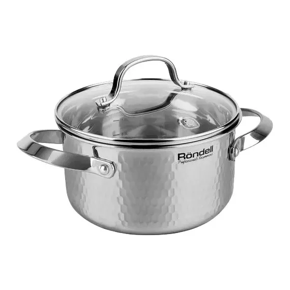 КАСТРЮЛЯ RONDELL RDS-1293, 2,4Л, СЕРЕБРИСТЫЙ