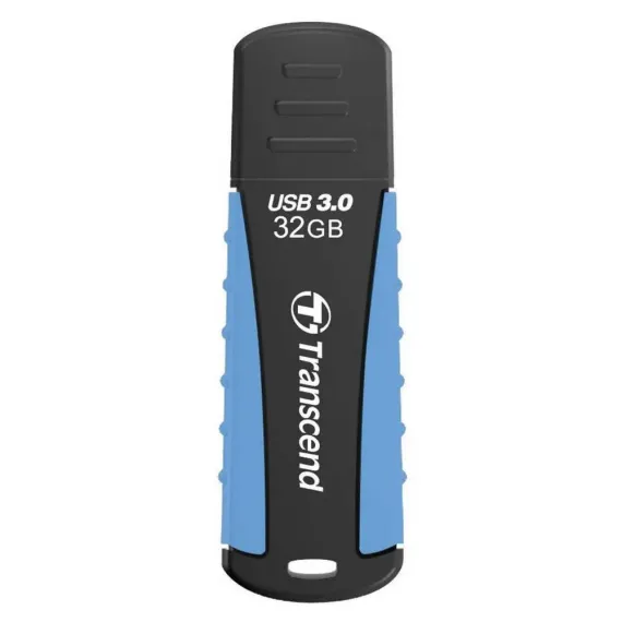 USB FLASH НАКОПИТЕЛЬ TRANSCEND JETFLASH 810, 32ГБ, ЧЁРНЫЙ/СИНИЙ
