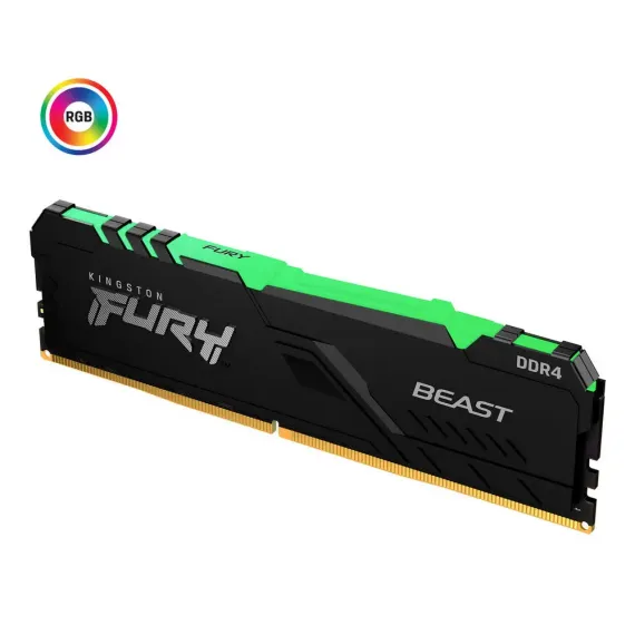 MEMORIE RAM KINGSTON FURY BEAST RGB, DDR4 SDRAM, 3200 MHZ, 16GB, KF432C16BB1A/16