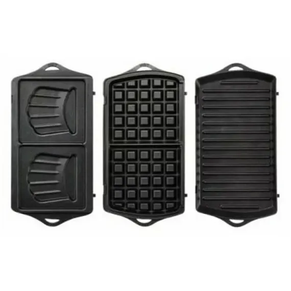 APARAT PENTRU SANDWICH MULTIFUNCTIONAL TEFAL BREAKTIME SW614831, NEGRU/ARGINTIU