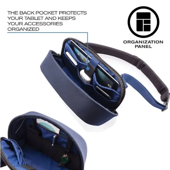 СУМКА ДЛЯ ПЛАНШЕТА BOBBY SLING, 9,7", ПОЛИЭСТЕР, ТЁМНО-СИНИЙ