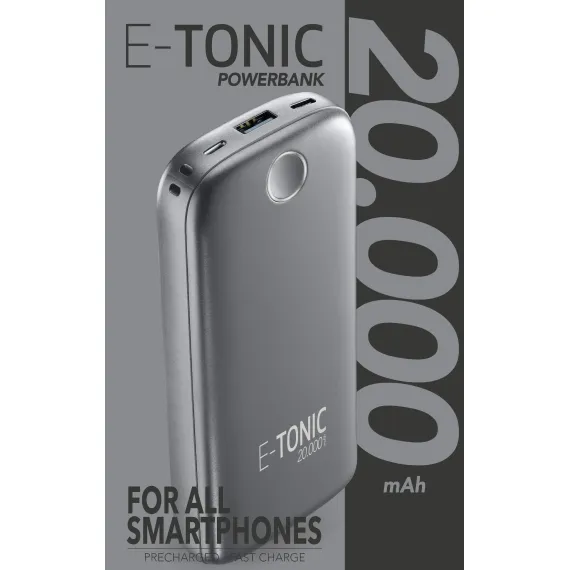 ACUMULATOR EXTERN CELLULARLINE E-TONIC 20000, 20MAH, NEGRU
