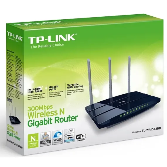 ROUTER FARA FIR TP-LINK TL-WR1043ND, ALBASTRU