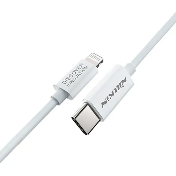 CABLU INCARCARE SI SINCRONIZARE NILLKIN PD SUPERSPEED, MFI, USB TYPE-C/LIGHTNING, 1,2M, ALB