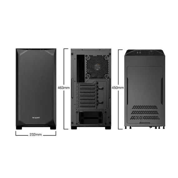 CARCASA PC BE QUIET! PURE BASE 500 WINDOW, MIDI-TOWER, ATX PS2 , NEGRU