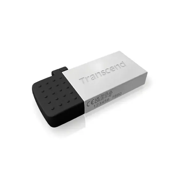 USB FLASH НАКОПИТЕЛЬ TRANSCEND JETFLASH 380, 64ГБ, СЕРЕБРИСТЫЙ