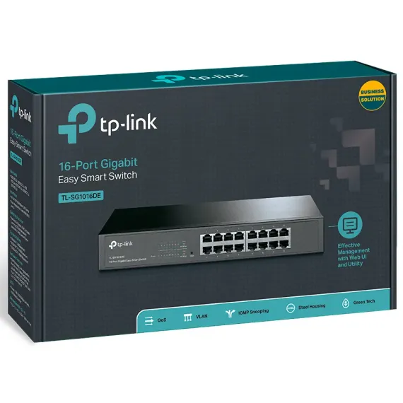 СЕТЕВОЙ КОММУТАТОР TP-LINK TL-SG1016DE, 16X 10/100/1000 МБИТ/С