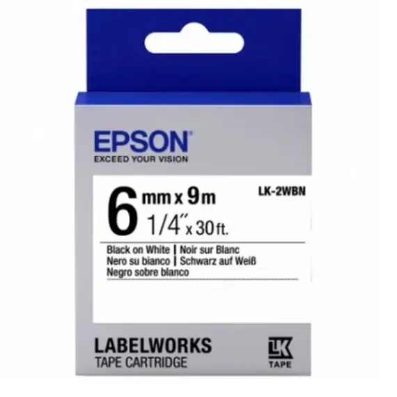 EPSON LK-2WBN, 6 ММ X 9 М