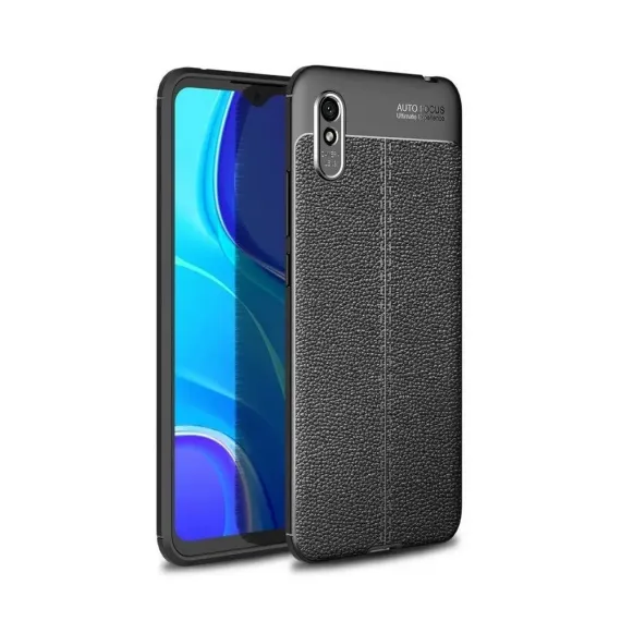 HUSA XCOVER REDMI 9A - LEATHER, NEGRU