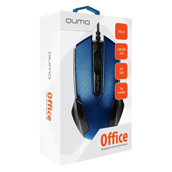 МЫШЬ QUMO OFFICE, СИНИЙ