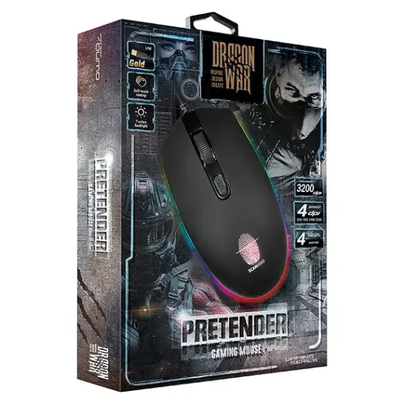 ИГРОВАЯ МЫШЬ QUMO PRETENDER, ЧЁРНЫЙ
