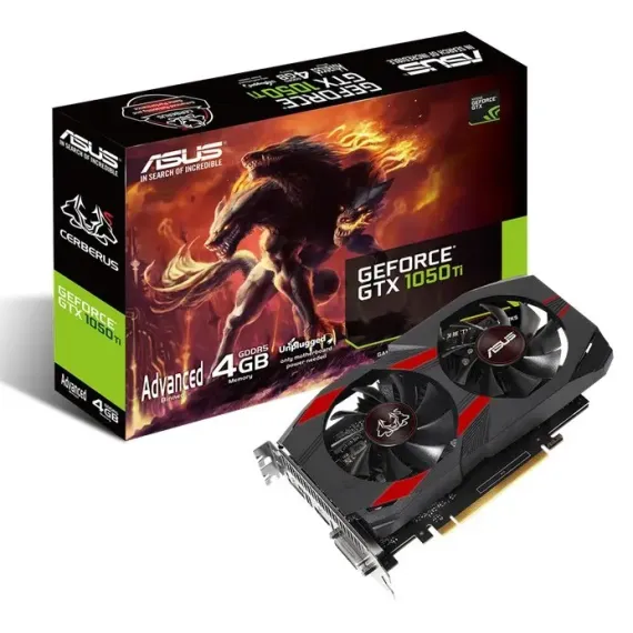 ВИДЕОКАРТА ASUS CERBERUS-GTX1050TI-A4G,  4ГБ GDDR5 128БИТ