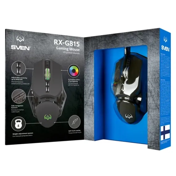 ИГРОВАЯ МЫШЬ SVEN RX-G815, ЧЁРНЫЙ