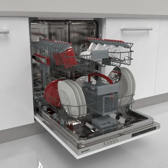ПОСУДОМОЕЧНАЯ МАШИНА SHARP QWNI14I47EXEU, БЕЛЫЙ