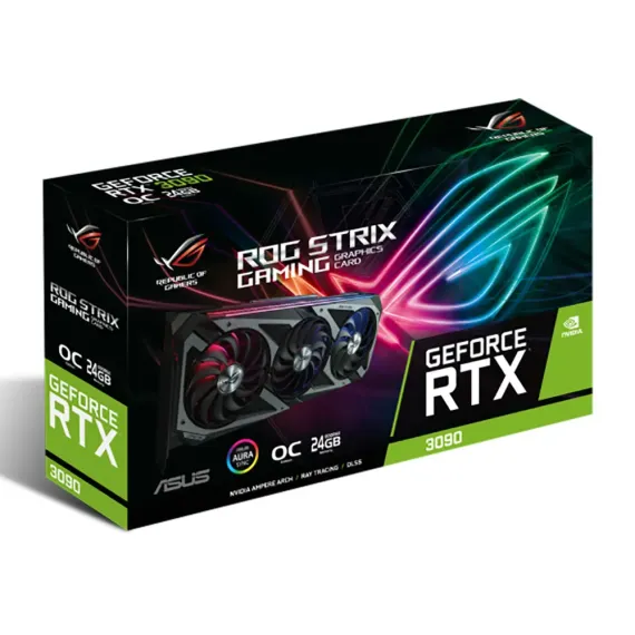 PLACA VIDEO ASUS ROG-STRIX-RTX3090-O24G-GAMING, 24GB GDDR6X 384BIT