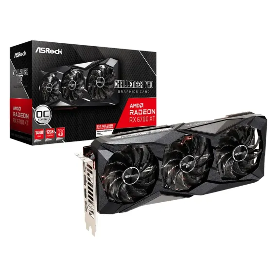 ВИДЕОКАРТА ASROCK RADEON RX 6700 XT CHALLENGER PRO 12G OC, 12ГБ GDDR6 192БИТ