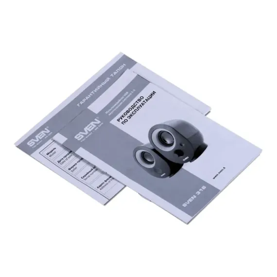 КОМПЬЮТЕРНЫЕ КОЛОНКИ 2.0 SVEN "316", ЧЕРНЫЙ/ОРАНЖЕВЫЙ