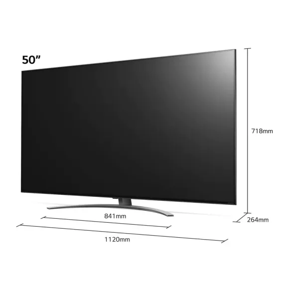 50" LED SMART TV LG 50NANO816PA, 3840X2160 4K UHD, WEBOS, NEGRU