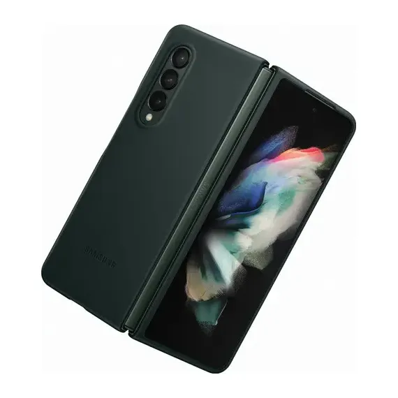 ЧЕХОЛ КНИЖКА SAMSUNG LEATHER COVER FOR GALAXY Z FOLD 3, ЗЕЛЕНЫЙ