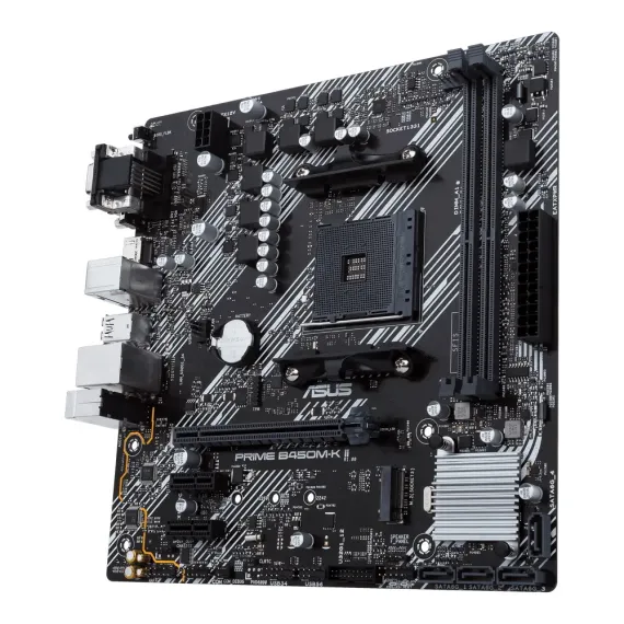 PLACA DE BAZA ASUS PRIME B450M-K II, AM4, AMD B450, MICRO-ATX