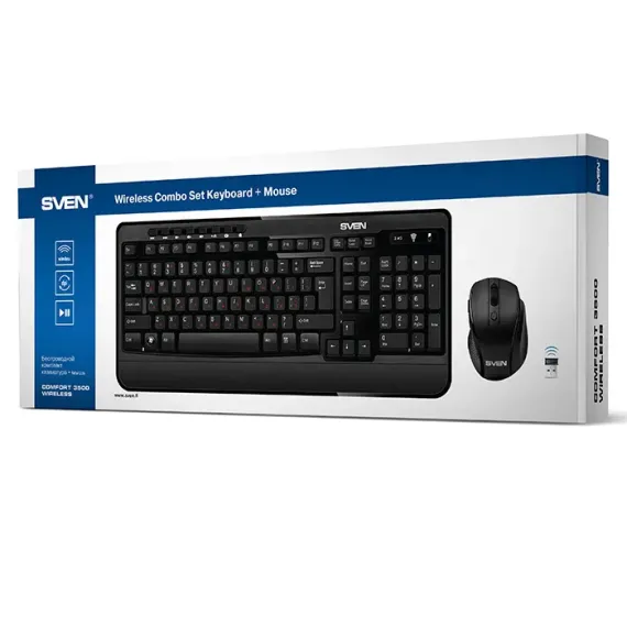 SET TASTATURA + MOUSE SVEN COMFORT 3500, FARA FIR, NEGRU