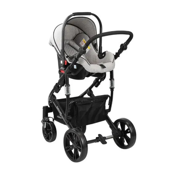 CARUCIOR 3-IN-1 KIKKA BOO BELOVED, GRI DESCHIS