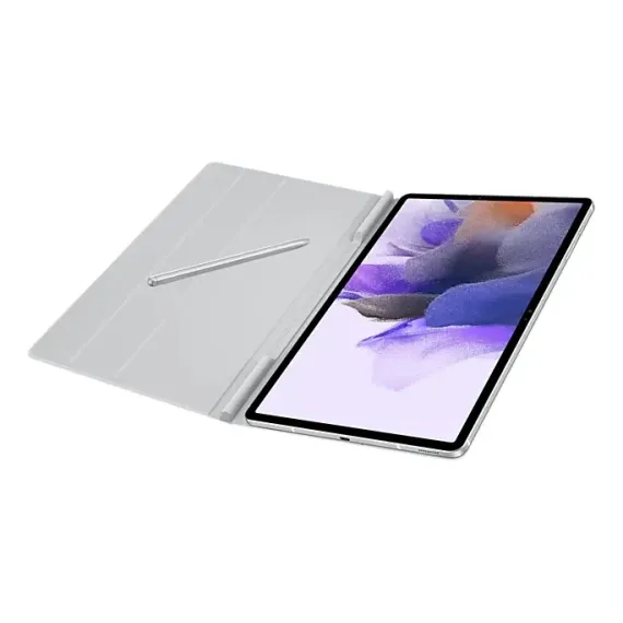HUSA PENTRU TABLETA SAMSUNG TAB S7+ / S7 FE BOOK COVER, 12,4", POLIURETAN, GRI DESCHIS