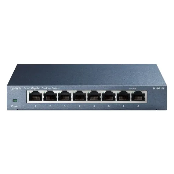 СЕТЕВОЙ КОММУТАТОР TP-LINK TL-SG108, 8X 10/100/1000 МБИТ/С