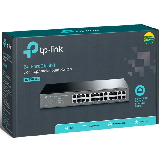 СЕТЕВОЙ КОММУТАТОР TP-LINK TL-SG1024D, 24X 10/100/1000 МБИТ/С