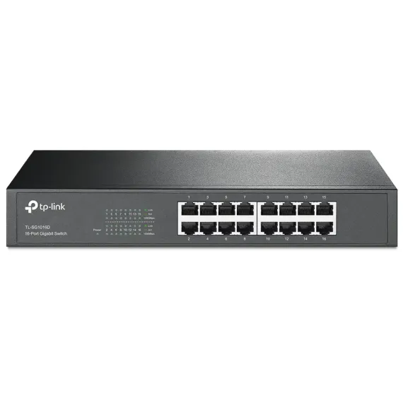 СЕТЕВОЙ КОММУТАТОР TP-LINK TL-SG1016D, 16X 10/100/1000 МБИТ/С