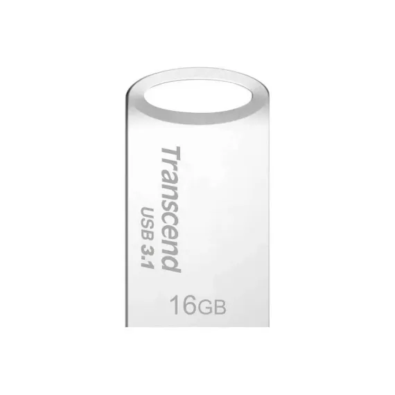 USB FLASH НАКОПИТЕЛЬ TRANSCEND JETFLASH 710, 16ГБ, СЕРЕБРИСТЫЙ