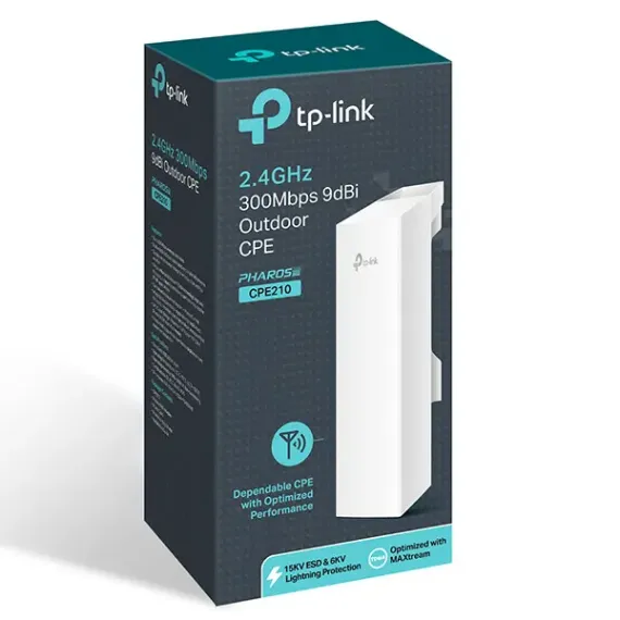 НАРУЖНАЯ ТОЧКА ДОСТУПА TP-LINK CPE210, 300 МБИТ/С, БЕЛЫЙ