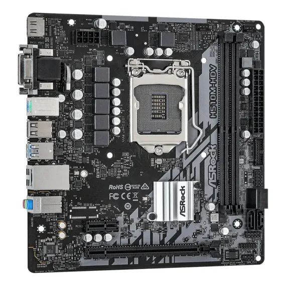PLACA DE BAZA ASROCK H510M-HDV, LGA1200, INTEL H510, MICRO-ATX