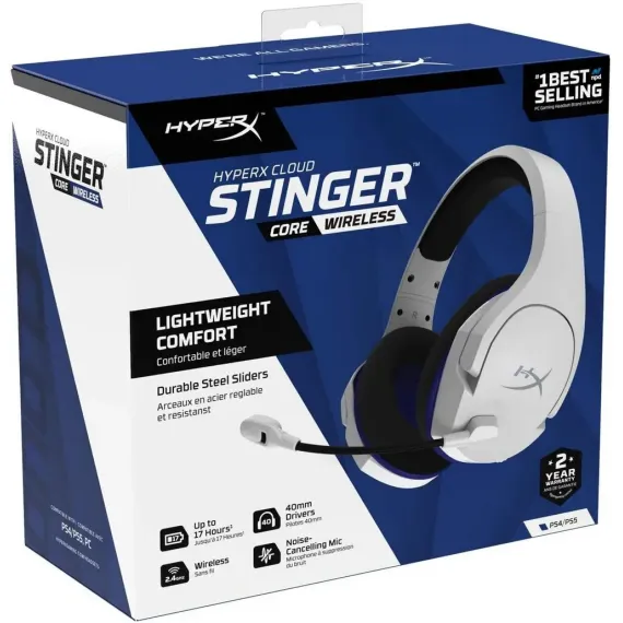 CASTI GAMING HYPERX CLOUD STINGER CORE PS4, FARA FIR, ALB
