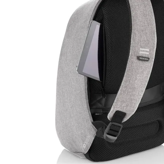 RUCSAC PENTRU LAPTOP BOBBY PRO, 15.6", PIELE ARTIFICIALA, GRI