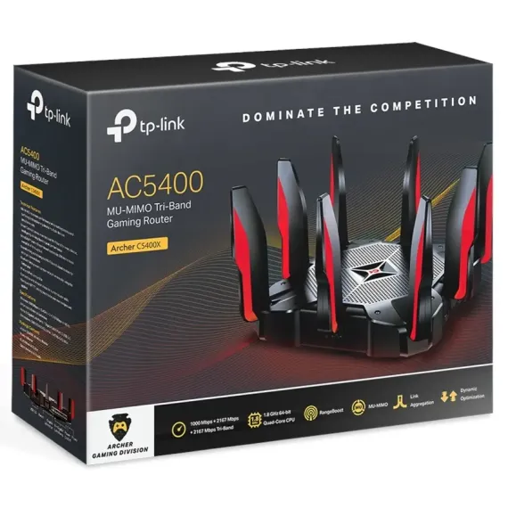 ROUTER FARA FIR TP-LINK ARCHER C5400X, NEGRU