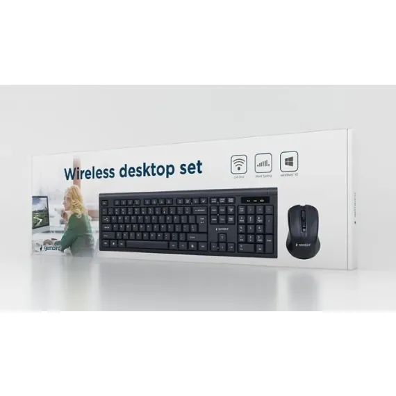 SET TASTATURA + MOUSE GEMBIRD KBS-WM-03-RU, FARA FIR, NEGRU
