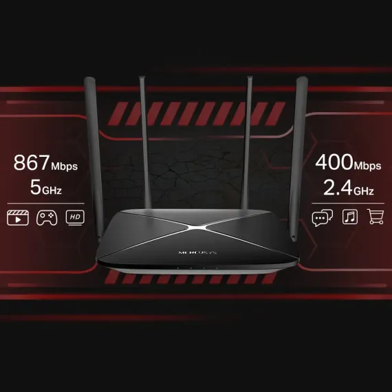 ROUTER FARA FIR MERCUSYS AC12G, NEGRU