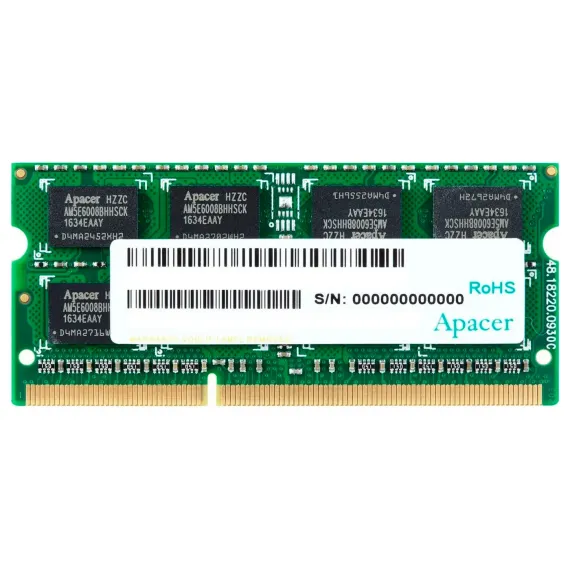 MEMORIE RAM APACER AS08GFA60CATBGJ, DDR3 SDRAM, 1600 MHZ, 8GB, AS08GFA60CATBGJ