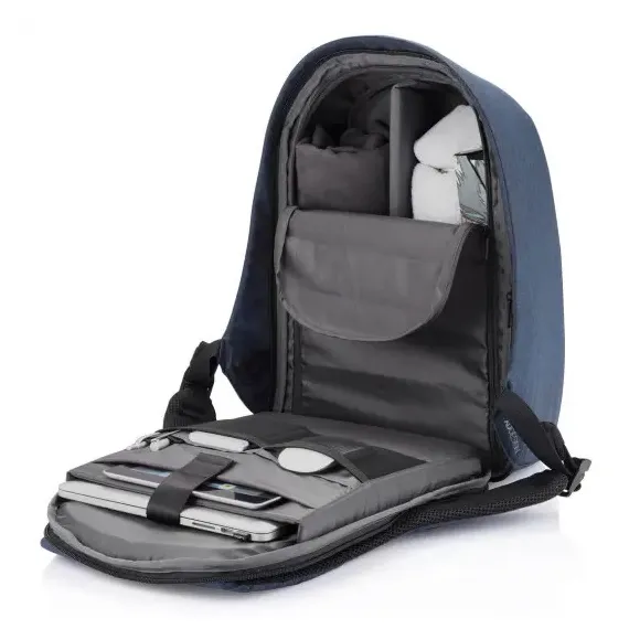 RUCSAC PENTRU LAPTOP BOBBY PRO, 15.6", PIELE ARTIFICIALA, ALBASTRU INCHIS