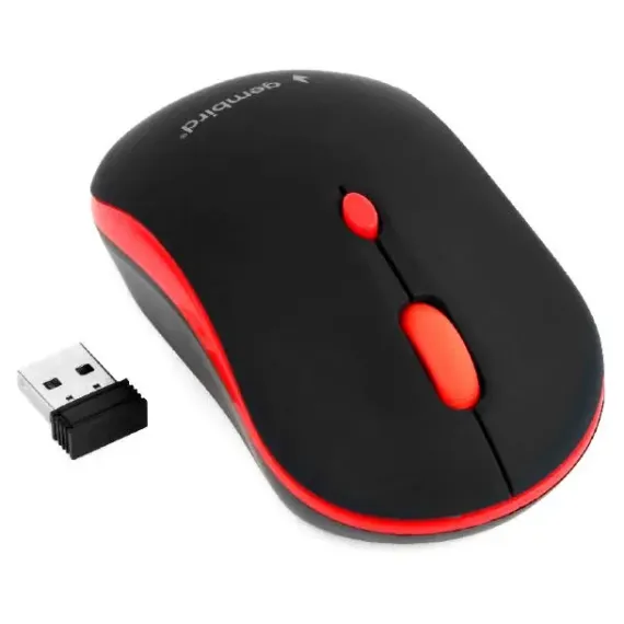 MOUSE WIRELESS GEMBIRD MUSW-4B-03-R, NEGRU/ROSU