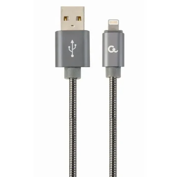 CABLU INCARCARE SI SINCRONIZARE CABLEXPERT CC-USB2S-AMLM-2M-BG, USB TYPE-A/LIGHTNING, 2M, GRI