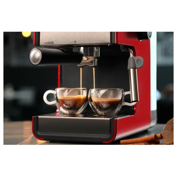 ESPRESSOR MANUAL POLARIS PCM1516E, 850W, ROSU