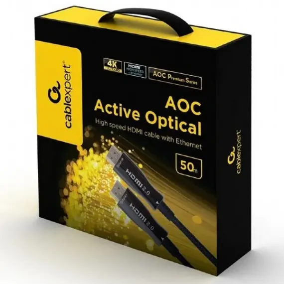 ВИДЕО КАБЕЛЬ CABLEXPERT CCBP-HDMI-AOC-50M, HDMI (M) - HDMI (M), 50М, ЧЁРНЫЙ