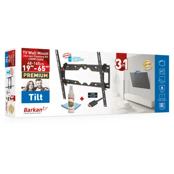 SUPORT INCLINAT PE PERETE BARKAN CM310+, NEGRU