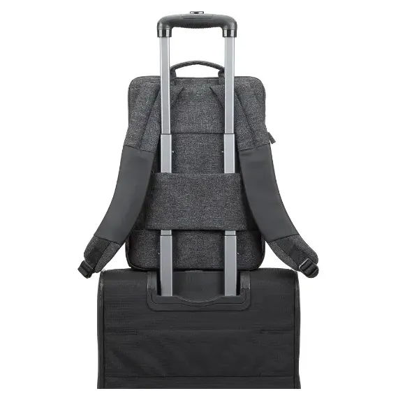 РЮКЗАК ДЛЯ НОУТБУКА RIVACASE LANTAU, 15.6", ПОЛИЭСТЕР, ЧЁРНЫЙ