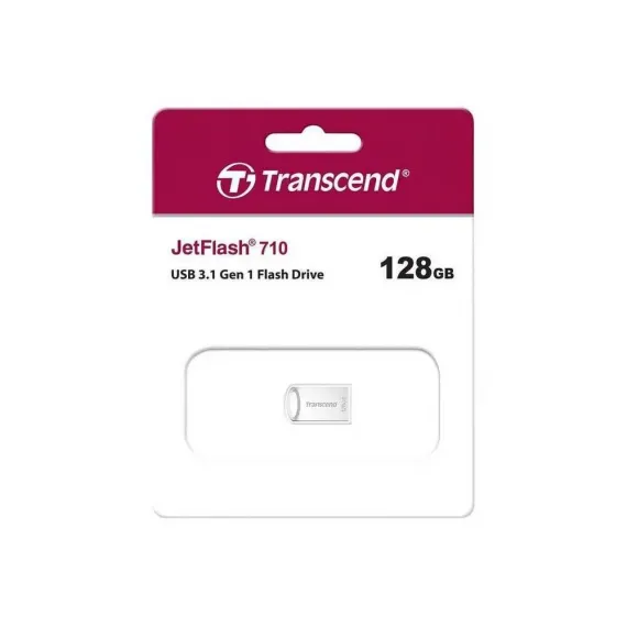 MEMORIE USB TRANSCEND JETFLASH 710, 128GB, ARGINTIU