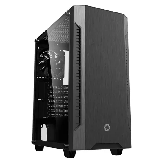 CARCASA PC GAMEMAX FORTRESS TG, MIDI-TOWER, ATX, NEGRU